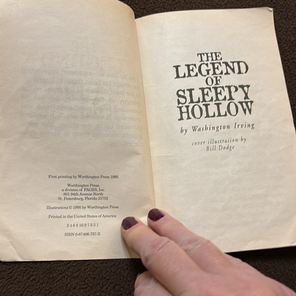 The legend of sleepy hollow paperback book by Washington Irving - Picture 4 of 4